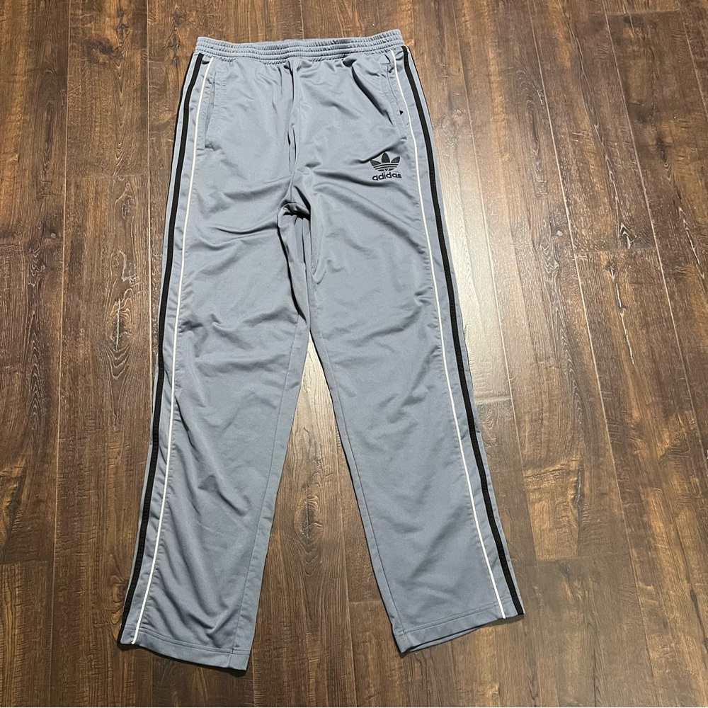 Adidas Sweatpants Men XL Adult Gray Athletic Training Gym Trefoil Straight